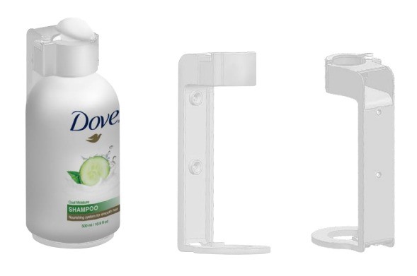 photo of Dove Pro Cucumber Dispenser Brackets Case of 24 with Filled Bottles from Green Suites