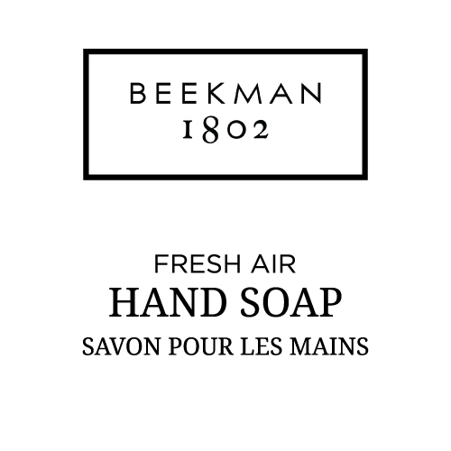 photo of beekman hand soap, a hotel soap dispenser